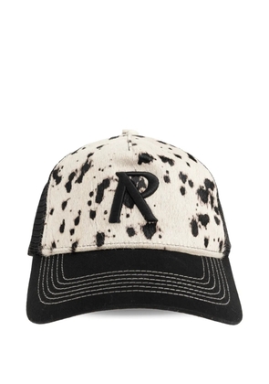 Represent cow-print baseball cap - Black