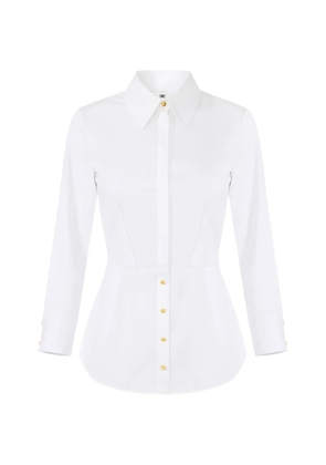Elisabetta Franchi peplum button shirt - White