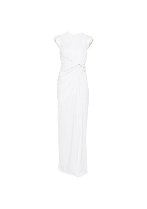 Sportmax ring-embellishment maxi dress - White