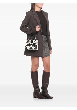 MC2 Saint Barth top handle print leather bag - White