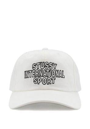 Stüssy embroidered baseball cap - White