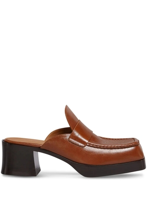 Marni 60mm leather mules - Brown