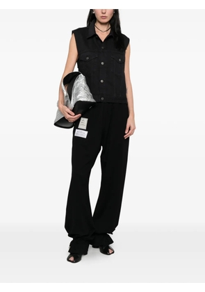 Haikure Ryder button fringed gilet - Black