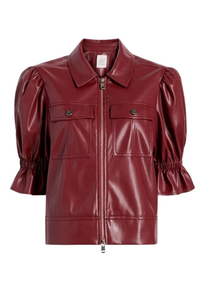 Cinq A Sept Holly puff-sleeve pocket jacket - Red