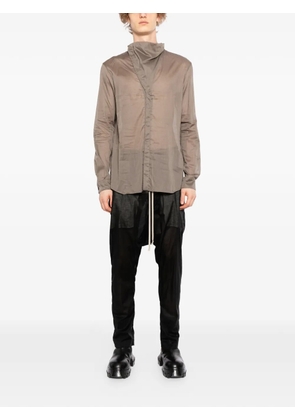 Rick Owens high neck island shirt - Grey