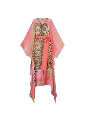 Roberto Cavalli leopard print belted beachwear - Neutrals