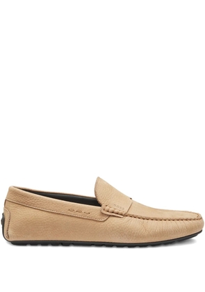 BOSS leather loafers - Neutrals
