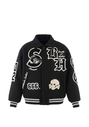 SAINT MXXXXXX appliqué-details bomber jacket - Black