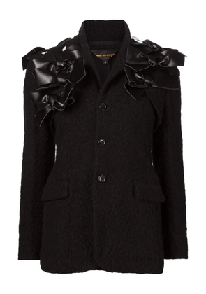 Comme Des Garçons single-breasted bow-detail blazer - Black