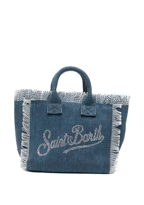 MC2 Saint Barth mini Vanity fringed tote bag - Blue