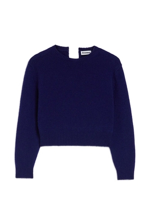 Jil Sander cropped wool sweater - Blue