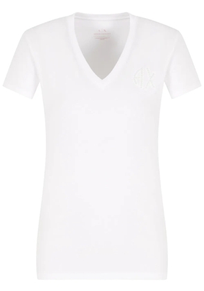 Armani Exchange logo-embellished T-shirt - White