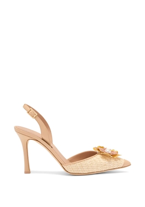 Malone Souliers Sarah floral slingback pumps - Neutrals