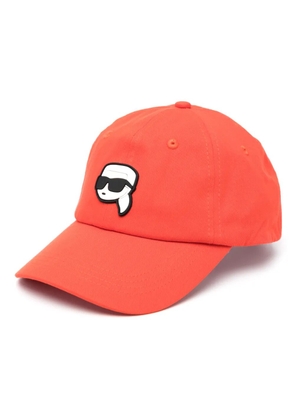 Karl Lagerfeld Ikonik Karl cotton baseball cap - Red