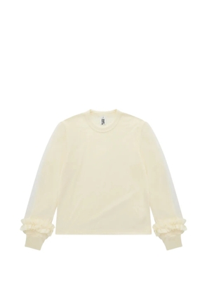 Noir Kei Ninomiya ruffled long-sleeved top - Neutrals