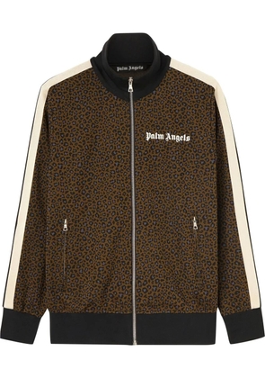 Palm Angels leopard-print track jacket - Black
