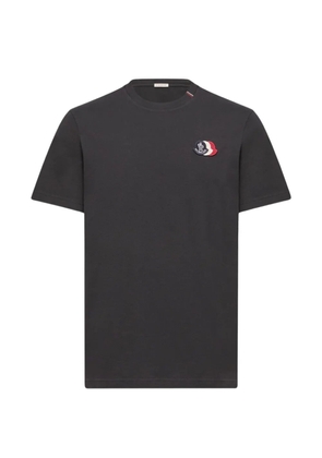 Moncler embroidered cotton T-Shirt - Blue