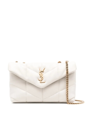 Saint Laurent Puffer Toy quilted mini bag - Neutrals