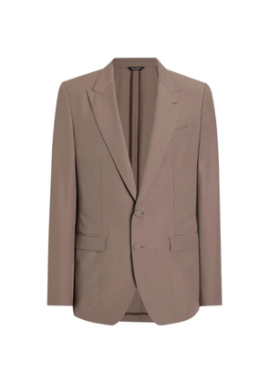 Dolce & Gabbana single-breasted wool poplin jacket - Brown