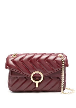SANDRO Yza quilted leather shoulder bag - Red