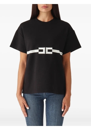 Elisabetta Franchi logo tape top - White