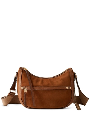 Borbonese small Luna zipped cross-body bag - Brown