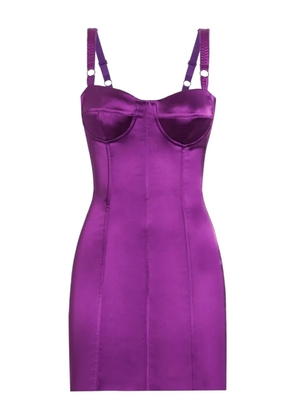 Dolce & Gabbana mini satin bustier dress - Purple