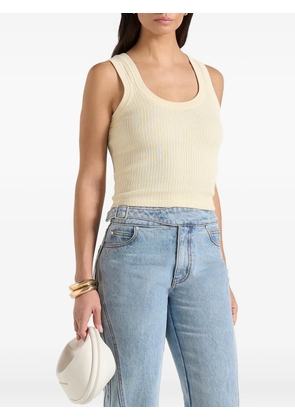 Manière De Voir Liane ribbed scoop-neck tank top - Neutrals