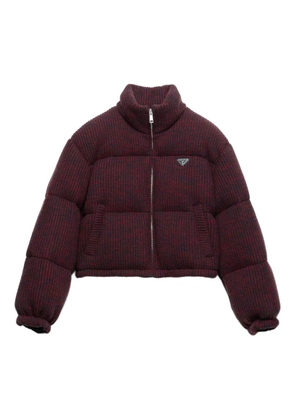 Prada ribbed padded jacket - Red