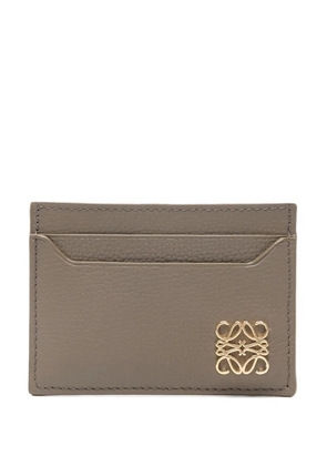 LOEWE logo-plaque calfskin cardholder - Neutrals