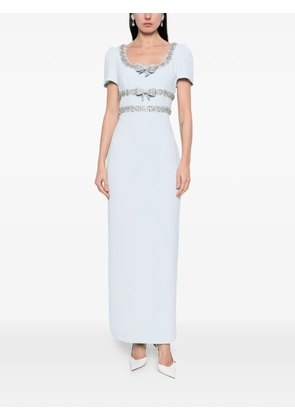 Self-Portrait embellished maxi dress - Blue