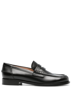 Gianvito Rossi round-toe leather loafers - Black