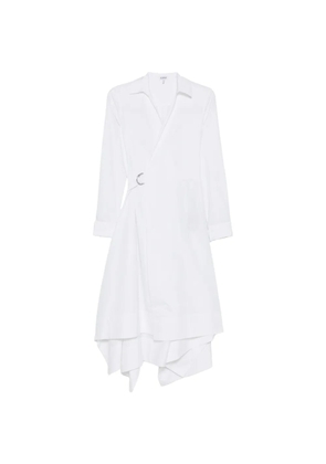 LOEWE V-neck midi dress - White