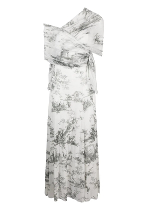 Philosophy Di Lorenzo Serafini floral-print maxi dress - White
