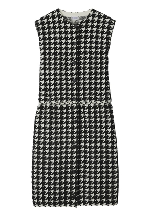 Burberry houndstooth-pattern sleeveless minidress - Black