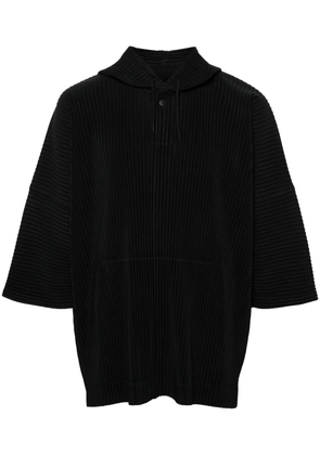 Homme Plissé Issey Miyake Mc June plissé hooded T-shirt - Black