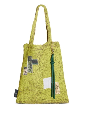 Song For The Mute faux-shearling tote bag - Yellow