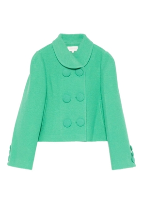 SHUSHU/TONG double-breasted button-up blazer - Green