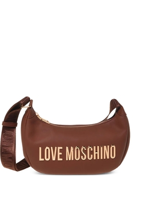 Love Moschino logo shoulder bag - Brown