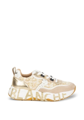 Voile Blanche CLub 105 golden panelled sneakers