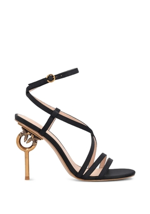 PINKO strappy sculptural heeled sandals - Black