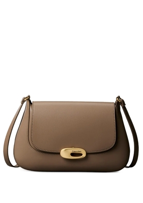 Calvin Klein flap lock shoulder bag - Neutrals