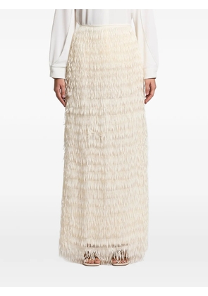 Peserico fringed maxi skirt - Neutrals