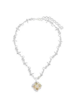 Casablanca medallion chain necklace - Silver