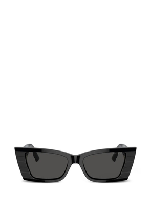 Jimmy Choo Eyewear ribbed geometric sunglasses - Black