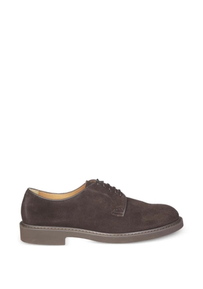 Doucal's lace-up suede derby shoes - Brown