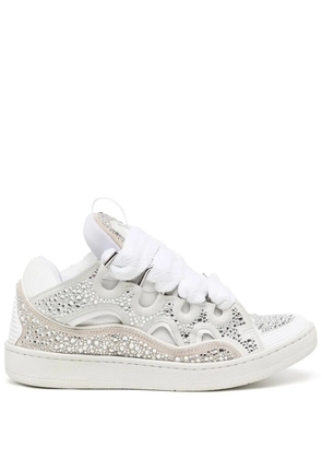 Lanvin Curb rhinestone sneakers - White