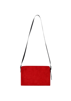 DRIES VAN NOTEN suede crossbody bag - Red