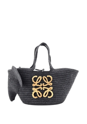 Loewe Pre-Owned Elephant Basket Raffia Small tote bag - Black