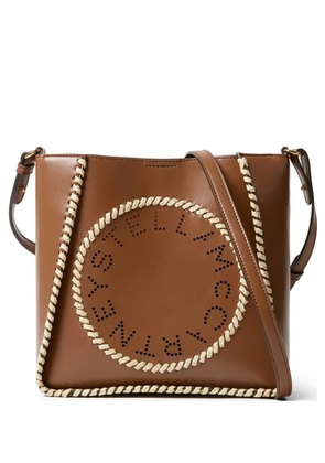 Stella McCartney logo laser-cut shoulder bag - Brown
